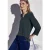 Street One Dames Shirt in linnenlook in Groen