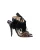 Jimmy Choo Leopardenprint Fringesandalen in Zwart Leer
