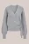 WE Fashion – Dames overslagvest met pailletten – Regular fit – Grijs –