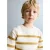 Mango Kids gestreepte trui beige gebreid