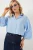 Overmaatse Gestreepte Cropped Shirt met Knopenclosure