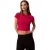 Calvin Klein Dames Logo Slim Crop T-Shirt (Roze)