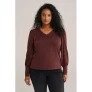 WE Fashion Curve blousetop donkerrood