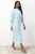 Trendyol Modest Dames Blauw Effen Maxi Lang Casual A-lijn Modest Jurken