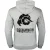 Heren Wandelhoodie H06 met Rits en Logo Lichtgrijs