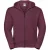 Russell Heren Authentieke Sweatshirt met volledige ritssluiting / Hoodie (Bourgondië)