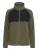 Oxmo Fleece jas ‘Malin’  olijfgroen / zwart