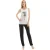 Top met racerbackprint in wit