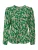 KAREN BY SIMONSEN Blouse ‘Grace’  grasgroen / zwart / offwhite