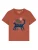 Watapparel Shirt ‘Love And Flex’  donkerblauw / kastanjebruin / mosterd / spar