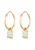 ELLI PREMIUM Oorbellen  blauw / goudgeel / goud