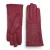 Dames rode Italiaanse leren zachte wollen voering winterhandschoenen met studs