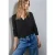 Street One Dames Basic blouse in effen kleur in Zwart