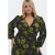 ONLY CARMAKOMA Carcamille L/S V-Neck Midaxi Dress Aop Plus Size gebloemde wikkeljurk – zwart/groen