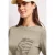 Street One Dames Shirt met ronde hals en edelstenen in Beige