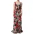 Bloemen Zijde Maxi Jurk Mouwloos Met Een Ronde Hals
