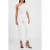 French Connection Rosanna Cot Mix 1 Shoulder Top White