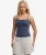 Athletic Essentials Cami Top Met Plooien Blauw
