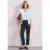 Street One Dames Slim Leg broek met gespdetails in Blauw