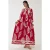 Geprinte Lange Mouwen Viscose Maxi Jurk