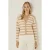 Gestreepte V-hals Cardigan met Knopen Detail