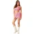 Missy Empire Dames/Dames Minirok met Ruches (Roze afdrukken)