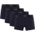 Ted Baker Effen boxershorts voor heren (Set van 4) (Marine)
