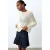 MANGO TEEN strokenrok donkerblauw