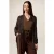 Oltre Openwork Cardigan With Sequins Brown