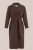 WE Fashion – Dames jas van wolmix – Curve – Oversized – Donkerbruin –  Plus Size