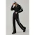 Cropped sweatshirt met halve rits en logo