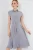 Gestreepte Midi-jurk met Knopsluiting en Binding Detail