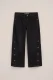 Blue Ridge – Meisjes wide leg jeans – Mid waist – Zwart – Katoen –