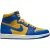 Nike Unisex Volwassen Air Jordan 1 Leren Hoge Sneakers (Geel/Blauw)