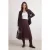 TRENDYOLMİLLA Dames Bruin Stippen Midi Skater Rokken