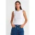 Dames Mouwloze Ribbel Katoenen Top
