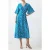 French Connection Bonita Wrap Angel Dress Long Peacock/white