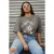 Trendyol Curve Dames Grijs Galaxy Kort Relaxed fit Grote maten T-shirts
