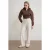 Hoge taille instap rechte broek met zakken