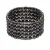 Manchet armband 5 Rijen Black Pearl Zoetwater 925