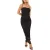 I Saw It First Dames/Dames Midi-jurk met ruches (Zwart)