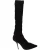 Dolce & Gabbana Dames Zwarte Stretch Kousen Kniehoog Enkellaarsjes