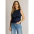 Ivy Beau top met ceintuur – donkerblauw