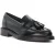 Dune Garda Leren Vrouwen Zwarte Loafers