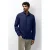 State of Art regular casual overhemd met linnen donkerblauw