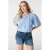 MS Mode gebloemde blousetop Plus Size – lichtblauw