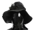 Dolce & Gabbana Dames Zwart Leder DG Munt Kristal Brede Rand Hoed