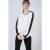 Contrasterende Ecru Top met Lange Mouwen en Kantdetail, met Knoopsluiting in de Nek, door Conquista Fashion