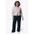 Colourful Rebel Curve Plus Size straight leg broek met krijtstreep – marineblauw