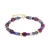 Luxenter 925 Sterling Zilveren Armband met Veelkleurige Natuursteen afgewerkt in 18K geel goud – Asela